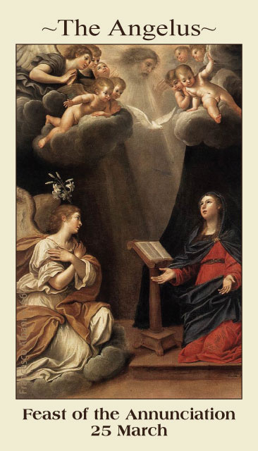 St. Gabriel - Angelus Prayer Card